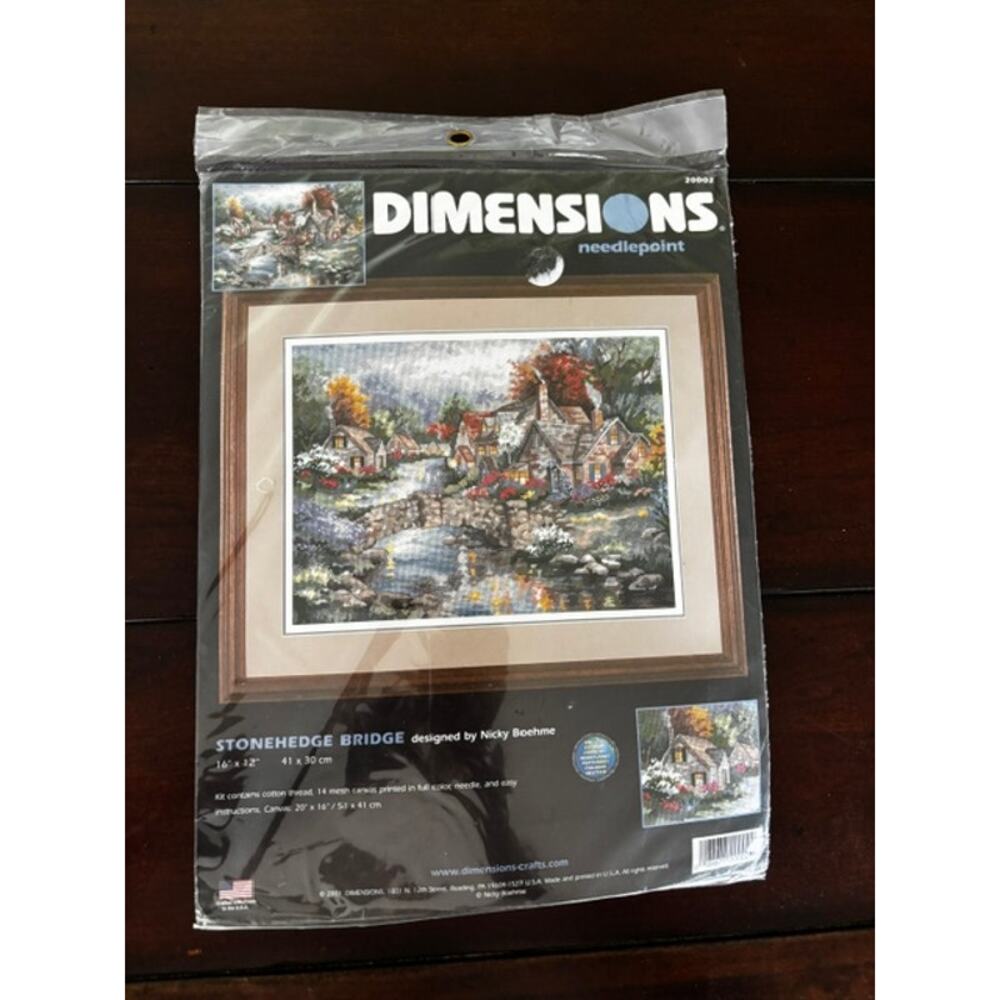Vintage Dimensions Stonehedge Bridge Needlepoint Kit Nicky Boehme NEW